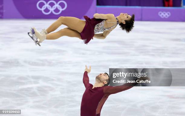 Meagan Duhamel and Eric Radford of Canada compete during the Figure Skating Team Event - Pair Free Skating on day two of the PyeongChang 2018 Winter...