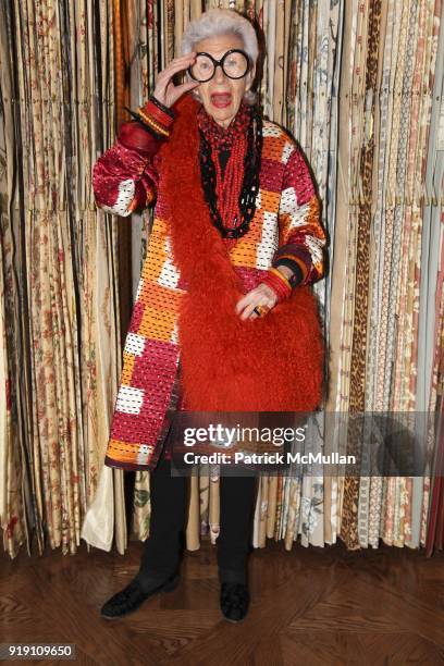 Iris Apfel attends Ashley Stark Hosts Iris Apfel for Accidental Icon a Conversation About Style and Design at Stark, Decoration and Design Building...