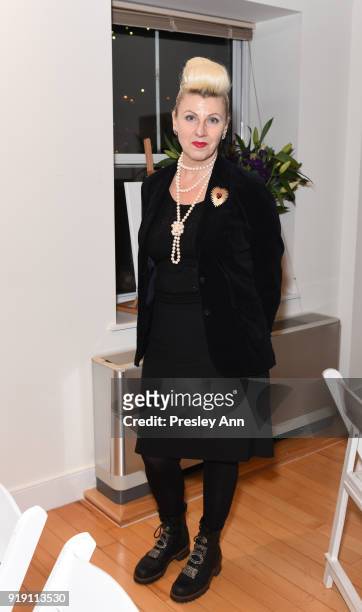 Cynthia Powell attends Royal Art Collector's Circle Post-Valentine's Dinner at Private Residence on February 15, 2018 in New York City.