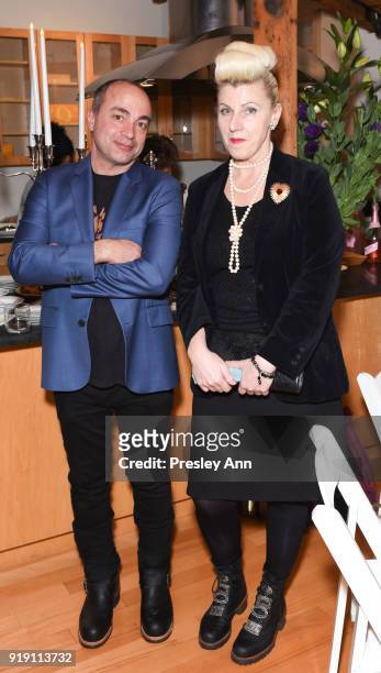 Francis and Cynthia Powell attend Royal Art Collector's Circle Post-Valentine's Dinner at Private Residence on February 15, 2018 in New York City.