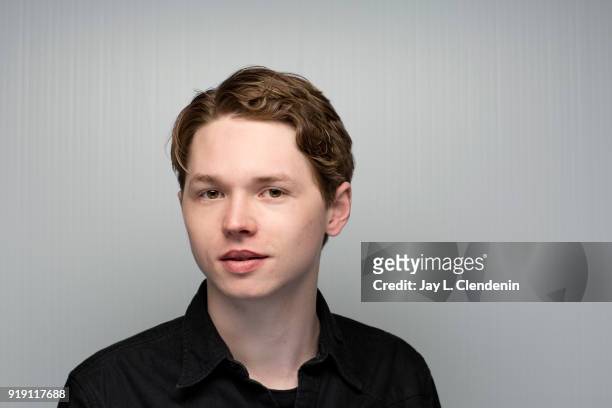 Actor Jack Kilmer, from the film 'Lords of Chaos', is photographed for Los Angeles Times on January 23, 2018 in the L.A. Times Studio at Chase...