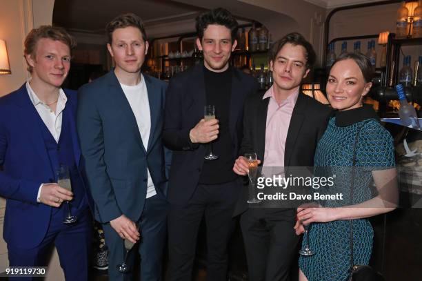 Patrick Gibson, Scott Arthur, Josh O'Connor, Charlie Heaton and Levi Heaton attend Grey Goose Vodka and GQ Style's dinner in celebration of film and...