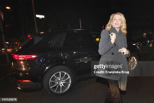 Maria Furtwaengler attends the Porsche at Blue Hour Party hosted by ARD during the 68th Berlinale International Film Festival Berlin at Museum fuer...