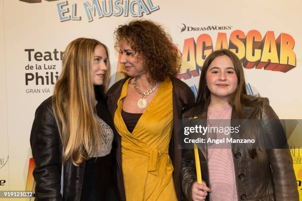 Vicky Larraz attends 'Madagascar. The Musical' Premiere in Madrid on February 16, 2018 in Madrid, Spain.