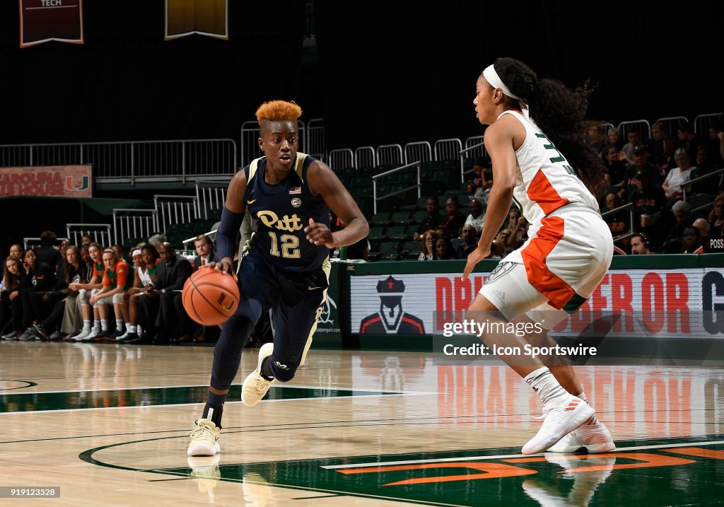 COLLEGE BASKETBALL: FEB 15 Women's - Pitt at Miami