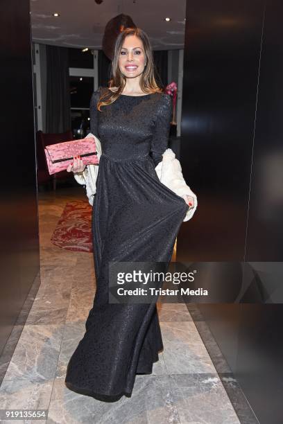 Daniela Dany Michalski attends the Green Carpet Lounge hosted by the Ustinov Foundation on February 16, 2018 in Berlin, Germany.