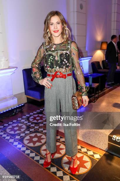 German actress Wolke Hegenbarth attends the Blue Hour Reception hosted by ARD during the 68th Berlinale International Film Festival Berlin on...