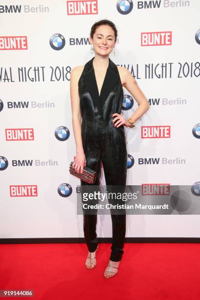 February 16: Lea van Acken attends the BUNTE & BMW Festival Night on the occasion of the 68th Berlinale International Film Festival Berlin at...
