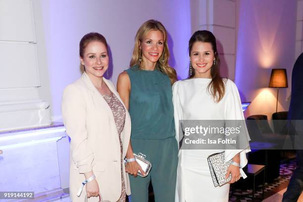 German actress Jasmin Schwiers, German actress Nina-Friederike Gnaedig and German-Brasilian actress Cristina do Rego attend the Blue Hour Reception...