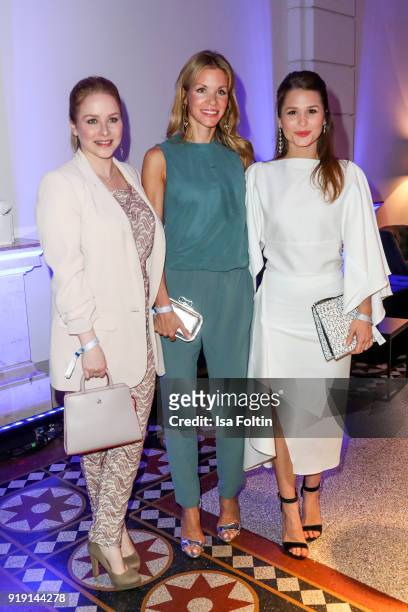 German actress Jasmin Schwiers, German actress Nina-Friederike Gnaedig and German-Brasilian actress Cristina do Rego attend the Blue Hour Reception...