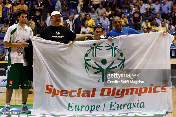 Special Olympics Ceremony during the Euroleague Basketball 2009-2010 Opening Game at Nokia Arena on October 15, 2009 in Tel Aviv, Israel.