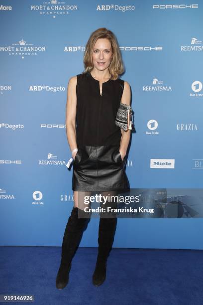 Lisa Martinek attends the Porsche at Blue Hour Party hosted by ARD during the 68th Berlinale International Film Festival Berlin at Museum fuer...