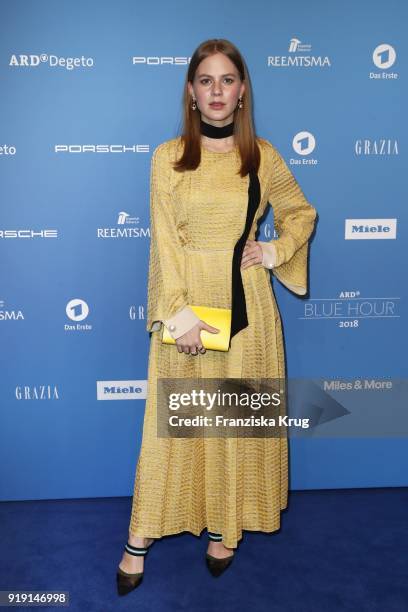 Alicia von Rittberg attends the Porsche at Blue Hour Party hosted by ARD during the 68th Berlinale International Film Festival Berlin at Museum fuer...