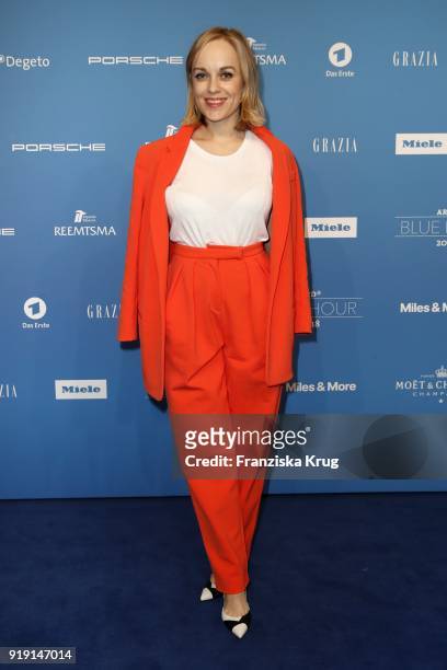 Friederike Kempter attends the Porsche at Blue Hour Party hosted by ARD during the 68th Berlinale International Film Festival Berlin at Museum fuer...