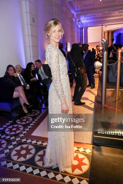 Model Larissa Marolt attends the Blue Hour Reception hosted by ARD during the 68th Berlinale International Film Festival Berlin on February 16, 2018...