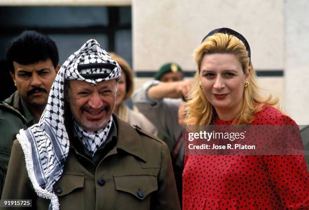 Israel. Yasser Arafat and his wife.