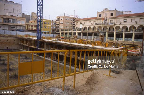 Guardamar of the Safe one. Alicante. City council of Guardamar of the Safe one. Works for the construction of an underground parking.