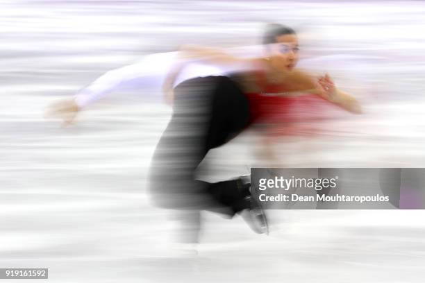 Valentina Marchei and Ondrej Hotarek of Italy compete during the Pair Skating Short Programduring the Pair Skating Short Program on day five of the...