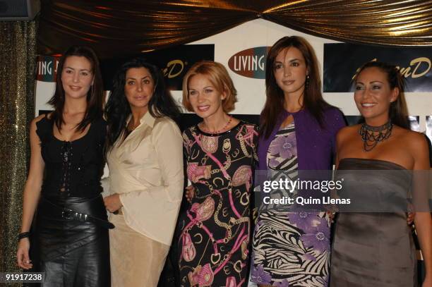 Living Room. Madrid. Presentation of the Amend mark. New line of cosmetic products. Maria Pineda, Cristina Holes, Sonia Moldes, Marlene Mourreau and...