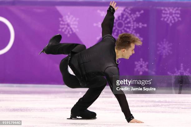 Michal Brezina of the Czech Republic competes during the Men's Single Free Program on day eight of the PyeongChang 2018 Winter Olympic Games at...