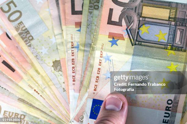lot of money - vijftig euro stockfoto's en -beelden