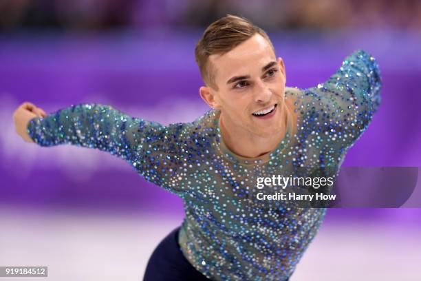 Adam Rippon of the United States competes during the Men's Single Free Program on day eight of the PyeongChang 2018 Winter Olympic Games at Gangneung...