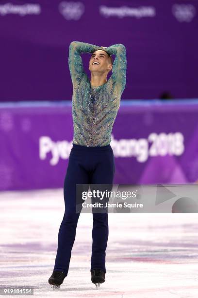 Adam Rippon of the United States competes during the Men's Single Free Program on day eight of the PyeongChang 2018 Winter Olympic Games at Gangneung...