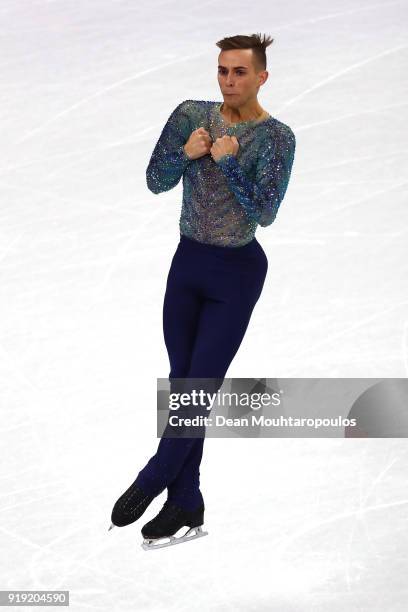 Adam Rippon of the United States competes during the Men's Single Free Program on day eight of the PyeongChang 2018 Winter Olympic Games at Gangneung...