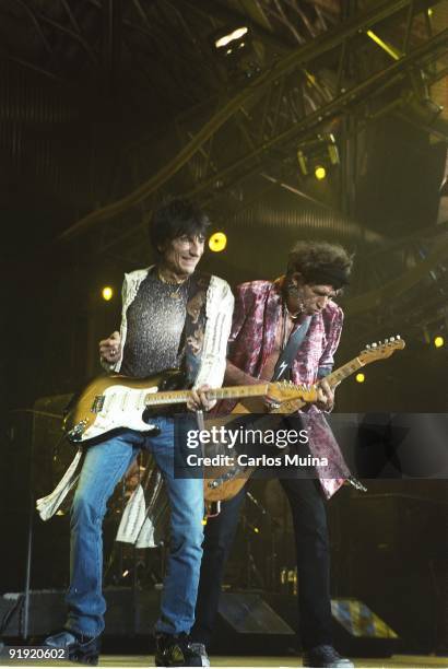 Madrid. Stage Vicente Calderon. Performance in direct of The Rolling Stones. A multitude of 55,000 people people `vibrated in the Madrilenian stage...