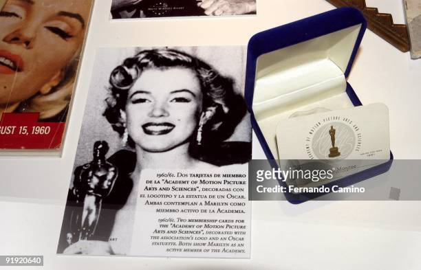 The Palms of Great Canary. Audience Alfredo Kraus. Exhibition `Marilyn the Dream `of personal objects of the actress Marilyn Monroe. Two cards of...