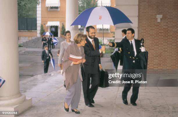 Emma Bonino and Luis Atienza in La Moncloa