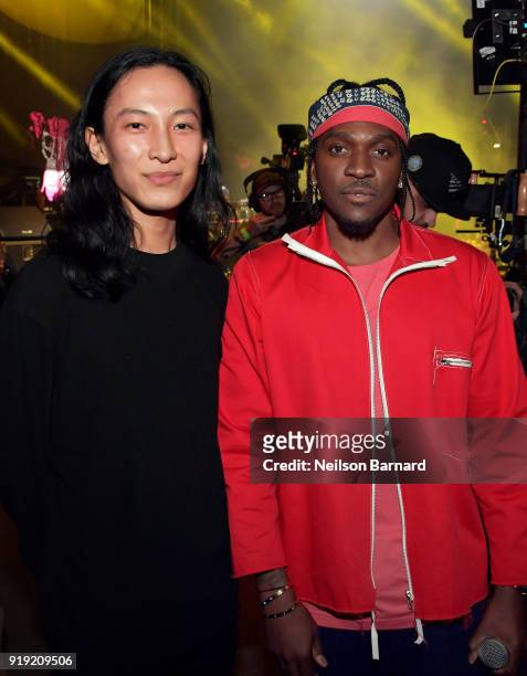 Alexander Wang and Pusha T during adidas Creates 747 Warehouse St., an event in basketball culture, on February 16, 2018 in Los Angeles, California.