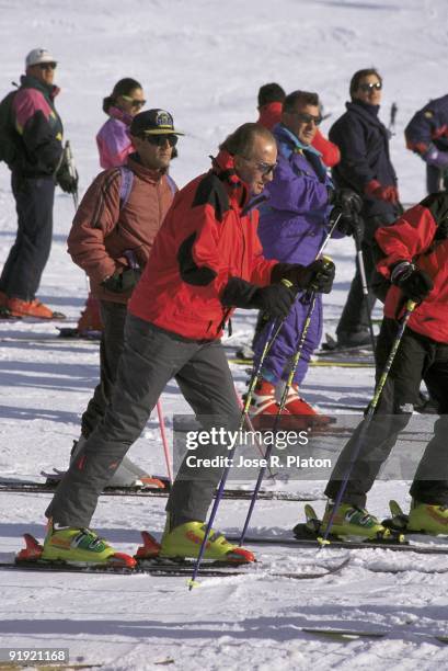 King Juan Carlos I skiing in Sierra Nevada
