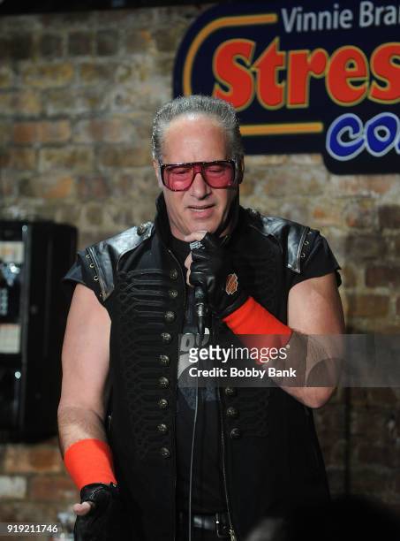 Andrew Dice Clay performs at The Stress Factory Comedy Club on February 16, 2018 in New Brunswick, New Jersey.
