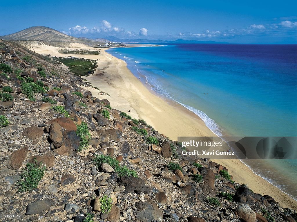 Playa de Sotavento, Fuerteventura. The Canary Islands