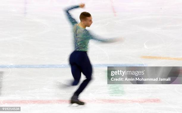 Adam Rippon of the United States competes during the Men's Single Free Program on day eight of the PyeongChang 2018 Winter Olympic Games at Gangneung...