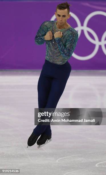 Adam Rippon of the United States competes during the Men's Single Free Program on day eight of the PyeongChang 2018 Winter Olympic Games at Gangneung...