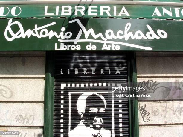 Madrid. Spain. Bookstore Antonio Machado.