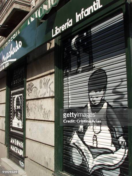 Madrid. Spain. Bookstore Antonio Machado.