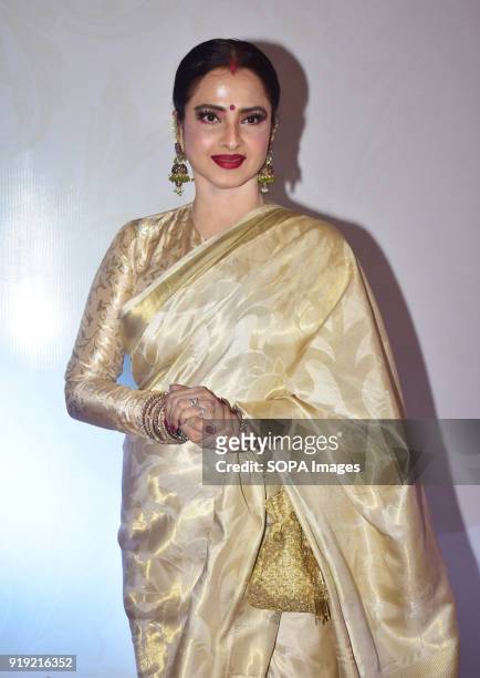 Indian actress Rekha present at the 5th Yash Chopra Memorial Award at hotel JW Marriott, Juhu in Mumbai.
