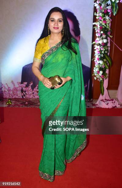 Indian actress Padmini Kolhapure present at the 5th Yash Chopra Memorial Award at hotel JW Marriott, Juhu in Mumbai.