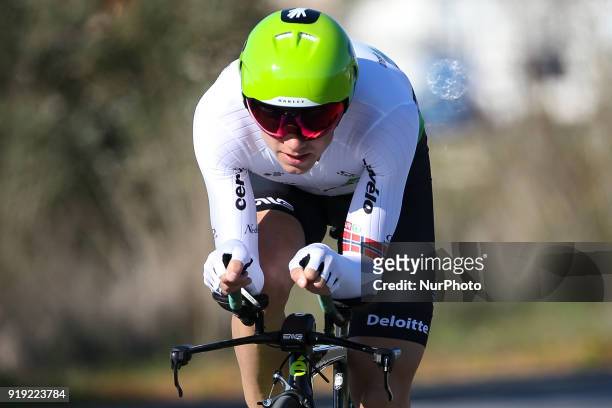 Edvald Boasson Hagen of Team Dimension Data during the 3rd stage of the cycling Tour of Algarve between Lagoa and Lagoa, on February 16, 2018.