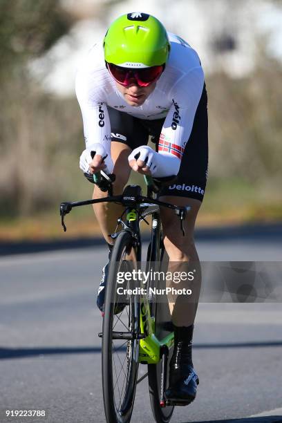 Edvald Boasson Hagen of Team Dimension Data during the 3rd stage of the cycling Tour of Algarve between Lagoa and Lagoa, on February 16, 2018.