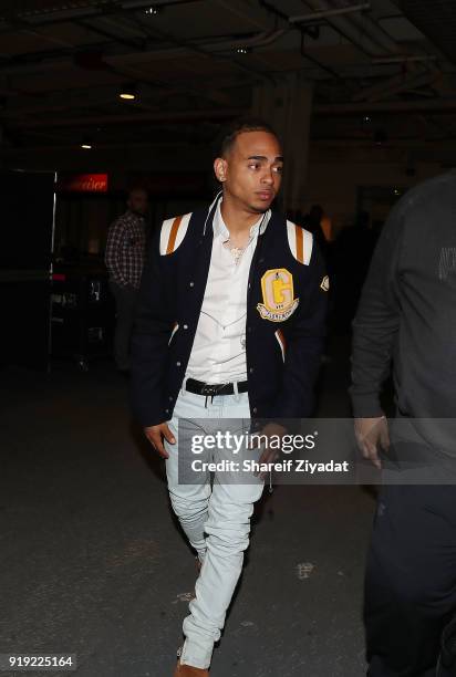 Ozuna attends Romeo Santos In Concert at Madison Square Garden on February 16, 2018 in New York City.