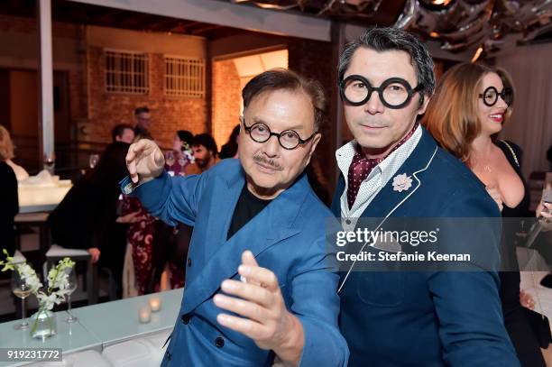 Michael Chow and Lou Diamond Phillips attend Mr Chow 50 Years on February 16, 2018 in Vernon, California.