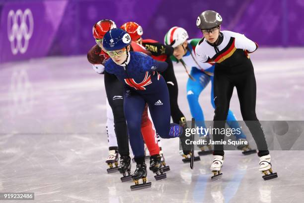 Kathryn Thomson of Great Britain, Marianne St Gelais of Canada, Yutong Han of China, Martina Valcepina of Italy, Anna Seidel of Germany and Jessica...