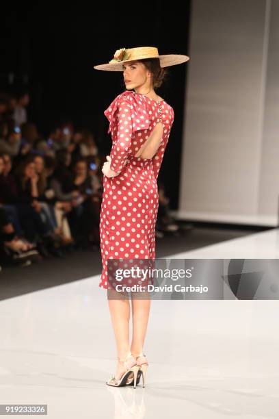 Model walks the runway wearing designs by Rocio Osorno on day tree of Code 41 on February 16, 2018 in Seville, Spain.