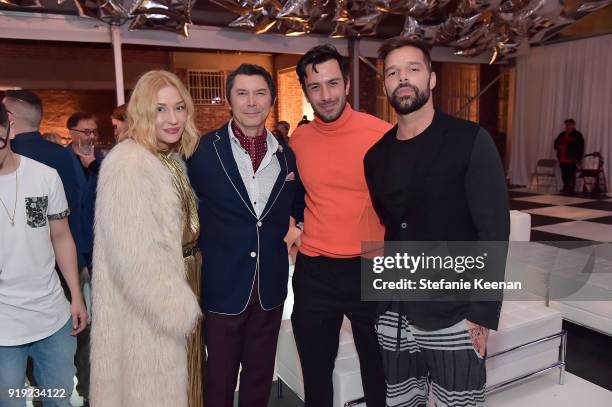 Yvonne Boismier Phillips,Lou Diamond Phillips, Jwan Yosef and Ricky Martin attend Mr Chow 50 Years on February 16, 2018 in Vernon, California.