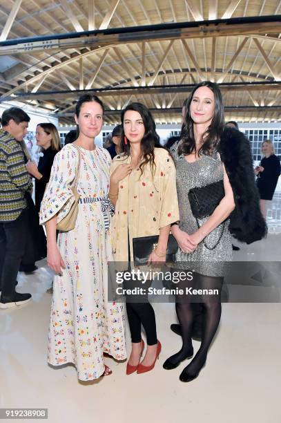 Shiva Rose and Bettina Korek attend Mr Chow 50 Years on February 16, 2018 in Vernon, California.