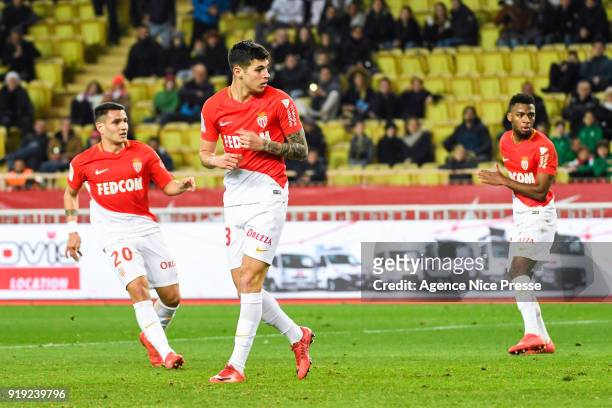 Pietro Pellegri of Monaco during the Ligue 1 match between AS Monaco and Dijon FCO at Stade Louis II on February 16, 2018 in Monaco, .